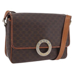 Celine Vintage Macadam Circle Logo Shoulder Bag Canvas and Leather - image 13