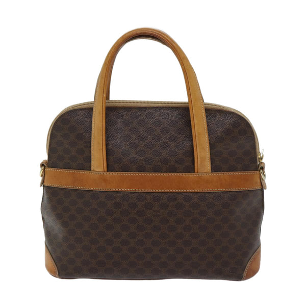 Celine Vintage Macadam Handbag Canvas and Leather