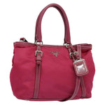 Prada Convertible Belted Hobo Tessuto with Leather Medium - image 1