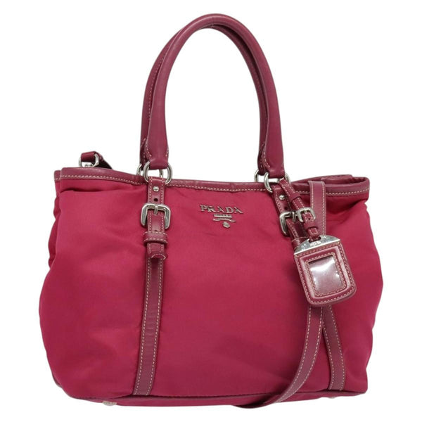 Prada Convertible Belted Hobo Tessuto with Leather Medium - image 1