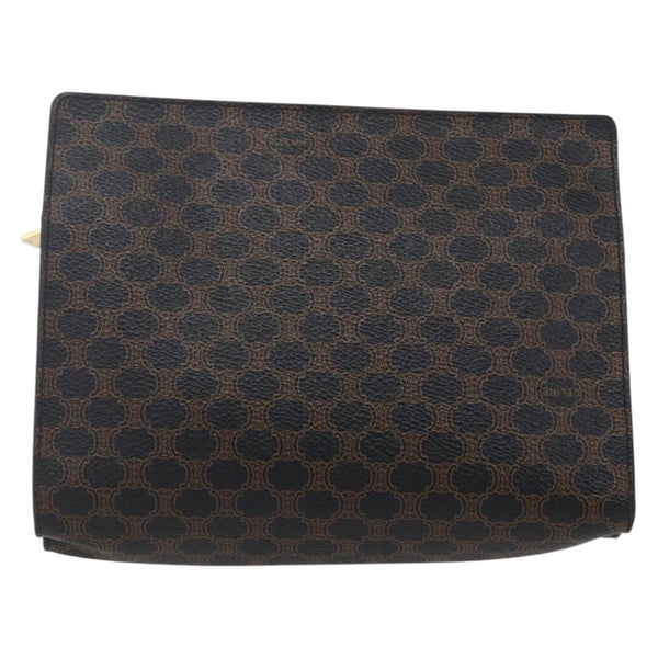 Celine Vintage Macadam Shoulder Bag Canvas Medium
