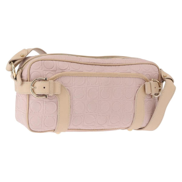 Salvatore Ferragamo Gancini Shoulder Bag Leather