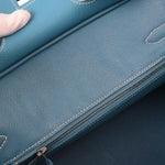 Hermes Touch Birkin Bag Blue Togo with Blue Matte Alligator and Gold Hardware 30 - image 17