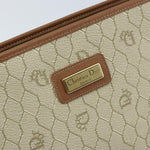 Christian Dior Vintage Honeycomb Zip Pouch Canvas and Leather - image 6