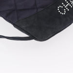 Chanel Vintage Drawstring Backpack Quilted Satin with Suede Medium - image 12