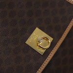 Celine Vintage Drawstring Flap Backpack Macadam Coated Canvas - image 13