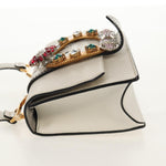Miu Miu Madras Crystal Buckle Shoulder Bag Leather Small - image 3