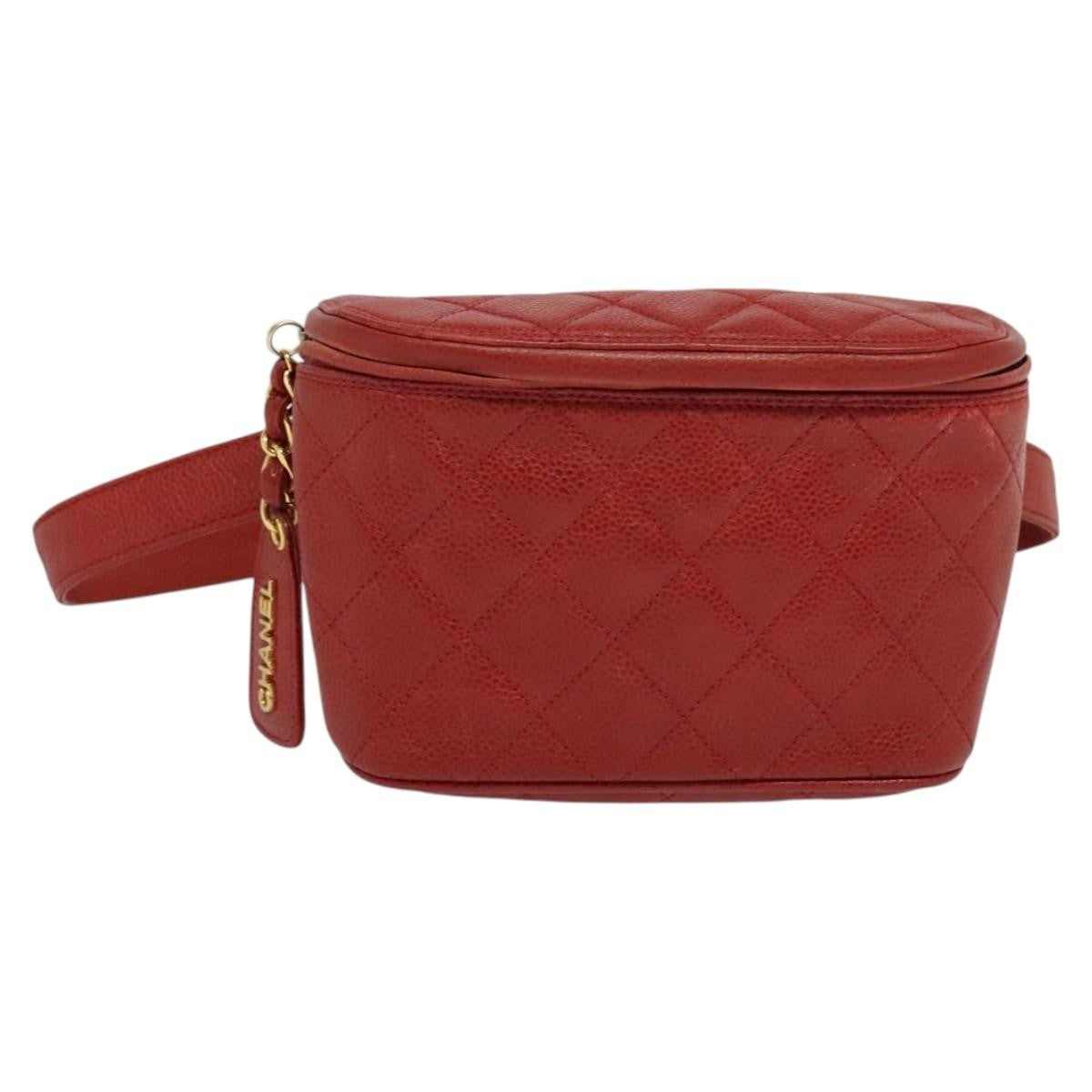 Chanel Vintage Zip Belt Bag Quilted Caviar Small - image 1