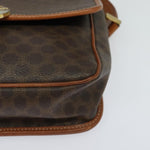 Celine Vintage Macadam Circle Logo Shoulder Bag Canvas and Leather - image 8