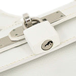 Hermes Kelly Handbag White Epsom with Palladium Hardware 28 - image 13