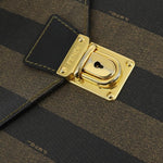 Fendi Vintage Pequin Briefcase Bag Coated Canvas Large - image 13