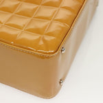 Chanel Chocolate Bar CC Tote Quilted Patent Small - image 11