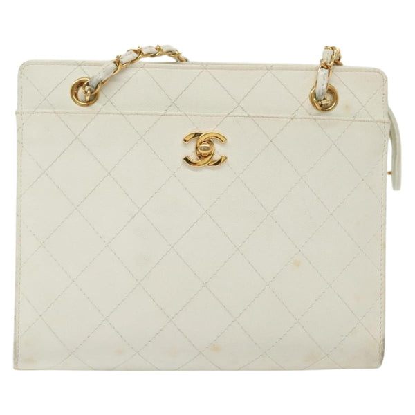Chanel CC Shoulder Bag Quilted Caviar - image 1
