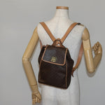 Celine Vintage Drawstring Flap Backpack Macadam Coated Canvas - image 14