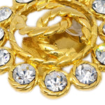 Chanel Vintage Round CC Clip-On Earrings Metal - image 3