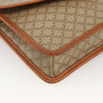 Celine Vintage Macadam Circle Logo Shoulder Bag Canvas and Leather - image 10
