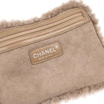 Chanel Vintage Embroidered CC Chain Tote Quilted Suede and Shearling - image 18
