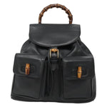 Gucci Vintage Bamboo Backpack Leather - image 19