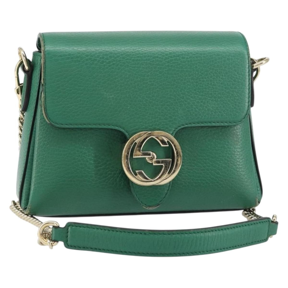 Gucci Interlocking Chain Crossbody Bag Leather Small - image 1