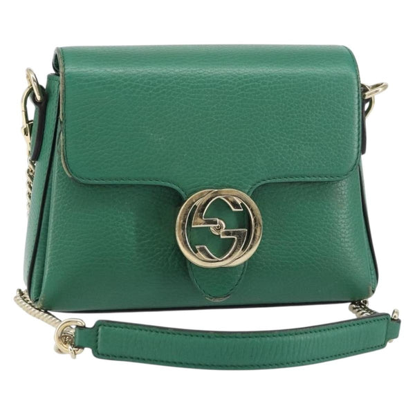 Gucci Interlocking Chain Crossbody Bag Leather Small - image 1