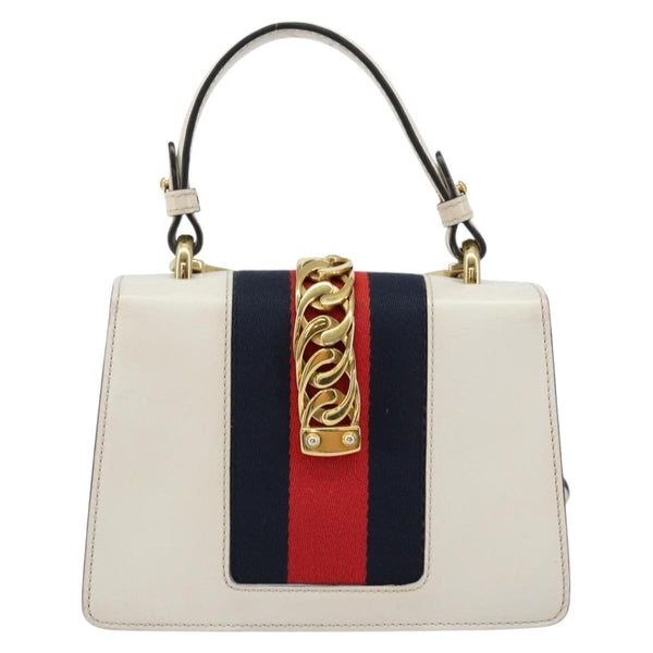 Gucci Sylvie Top Handle Bag Leather Mini