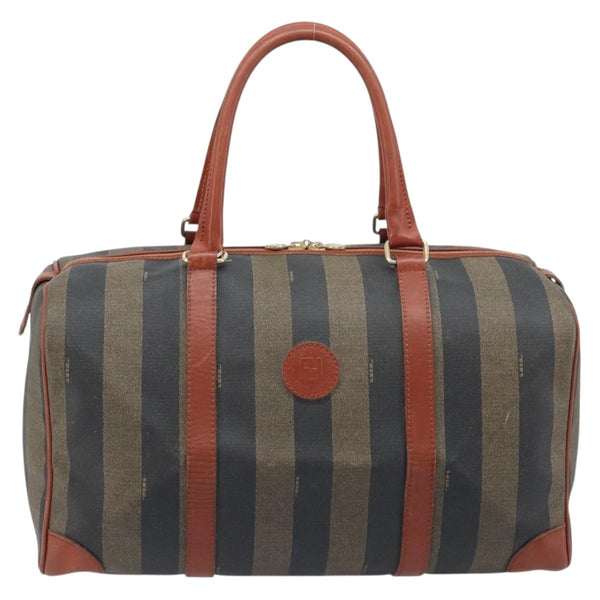 Fendi Vintage Pequin Boston Bag Coated Canvas Medium - image 1