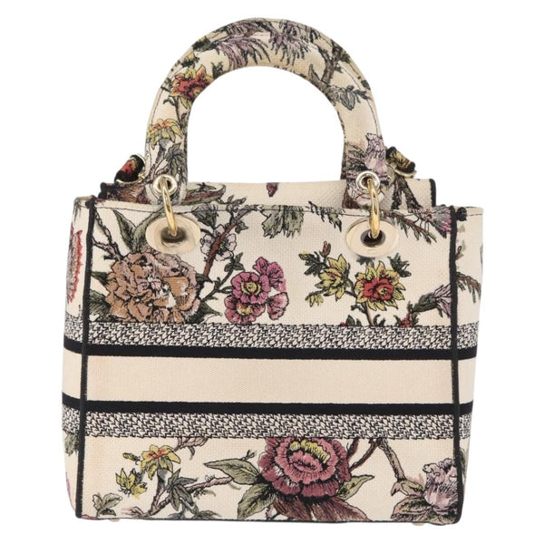 Christian Dior Lady D-Lite Bag Embroidered Canvas Medium