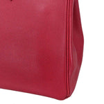 Hermes Birkin Handbag Red Courchevel with Gold Hardware 30 - image 16