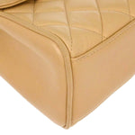 Chanel Vintage Top Handle Flap Bag Quilted Lambskin Small - image 5