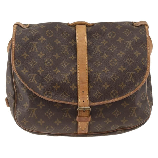 Louis Vuitton Saumur Handbag Monogram Canvas 35