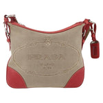 Prada Logo Zip Crossbody Bag Canvas Medium - image 1