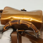 Gucci Vintage Bamboo Backpack Patent Mini - image 7