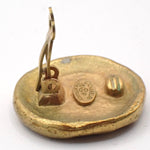 Chanel Vintage CC Round Button Clip-On Earrings Metal - image 6