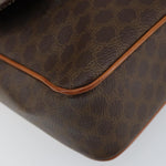 Celine Vintage Macadam Circle Logo Shoulder Bag Canvas and Leather - image 11