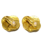 Chanel Clover Round Clip-On Earrings Metal - image 2