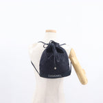 Chanel Vintage Drawstring Backpack Quilted Satin with Suede Medium - image 15
