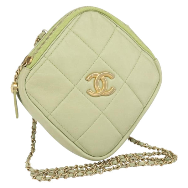 Chanel Diamond Chain Crossbody Bag Quilted Lambskin Small - image 1