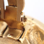 Chanel Vintage Round Clip-On Earrings Metal with Faux Pearl - image 8