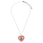 Chanel CC Heart Pendant Necklace Metal and Enamel - image 1