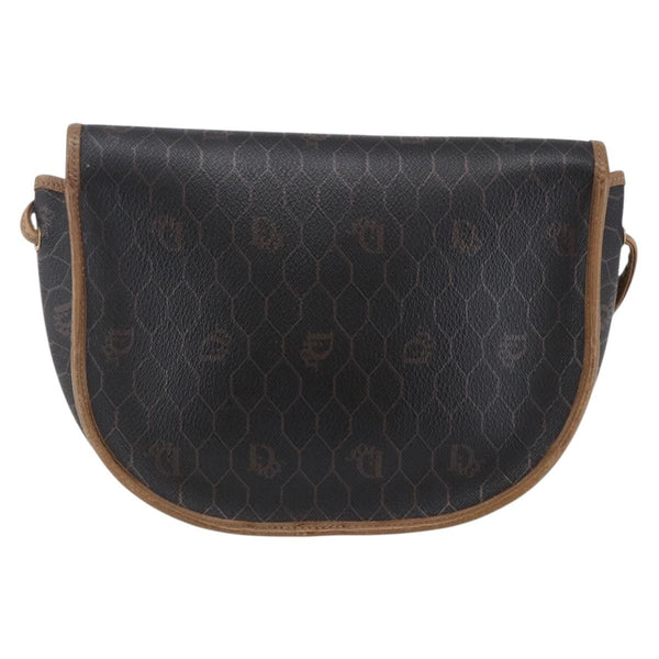 Christian Dior Vintage Honeycomb Flap Crossbody Bag Canvas and Leather