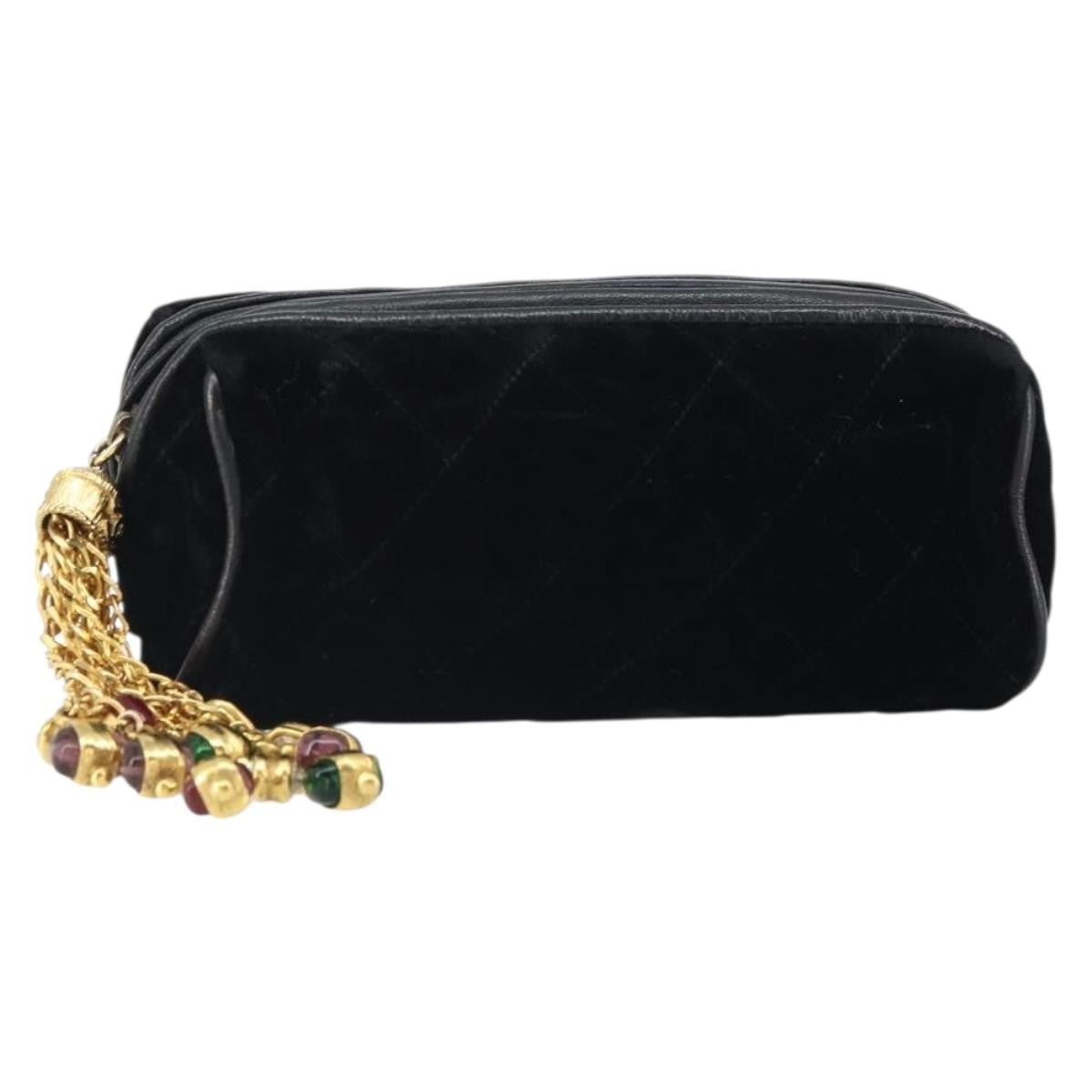 Chanel Vintage gripoix Clutch Velvet - image 1