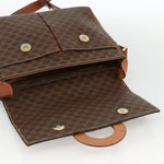 Celine Vintage Macadam Circle Logo Shoulder Bag Canvas and Leather - image 17