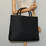 Gucci Vintage Bamboo Handle Tote GG Nylon Medium - image 13