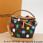 Louis Vuitton Noe Handbag Yayoi Kusama Painted Dots Monogram Canvas Nano - image 14