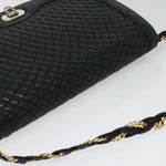 Bally Vintage Chain Shoulder Bag Quilted Leather - image 16