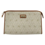 Christian Dior Vintage Honeycomb Zip Pouch Canvas and Leather - image 1