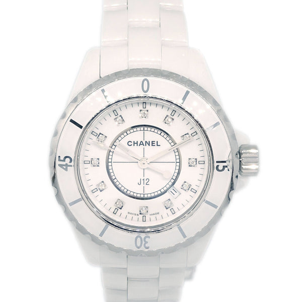 Chanel J12 Quartz Watch Ceramic and Stainless Steel with Diamond Markers 33