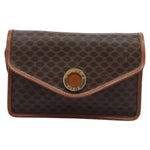 Celine Vintage Macadam Circle Logo Shoulder Bag Canvas and Leather - image 17