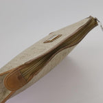 Christian Dior Vintage Honeycomb Zip Pouch Canvas and Leather - image 11