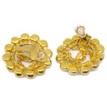 Chanel Vintage Round CC Clip-On Earrings Metal - image 2